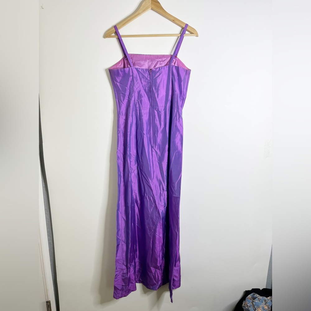 Jessica McClintock for Gunne Sax Purple iridescent rhinestone millennial Dress - Picture 5 of 13